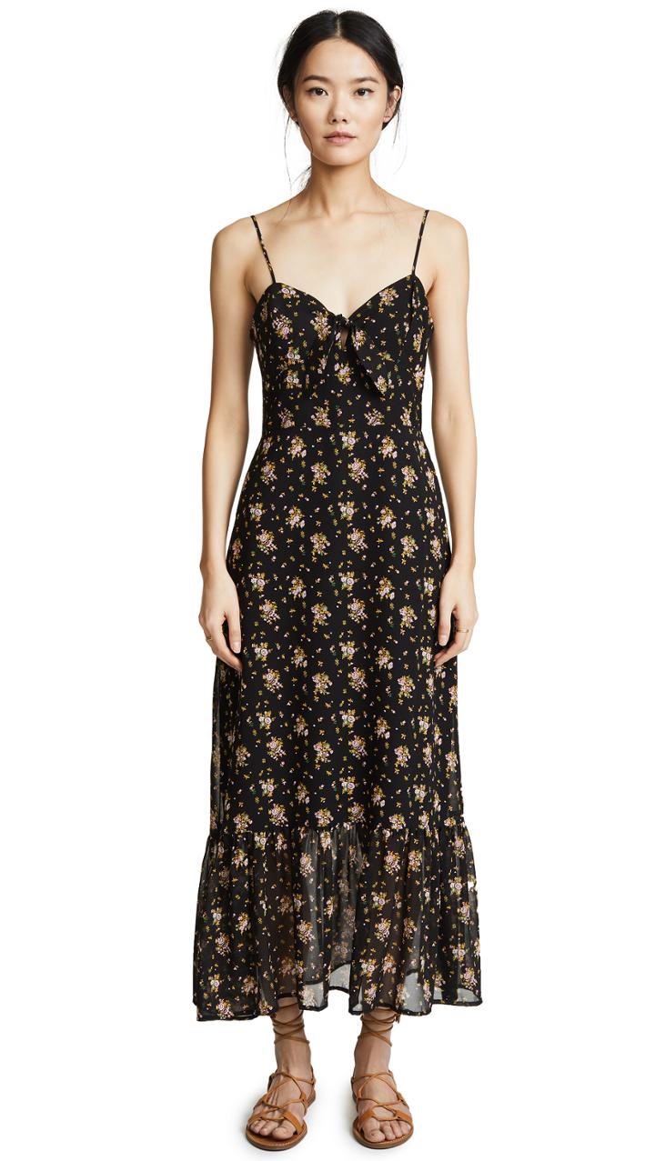 Wayf Massa Tie Knot Midi Dress