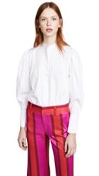 Derek Lam 10 Crosby Off Shoulder Halter Ruffle Top