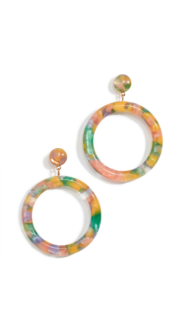 Lele Sadoughi Marquis Front Hoop Earrings