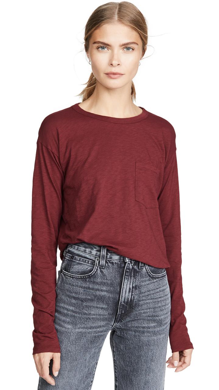 Rag Bone Jean The Cropped Long Sleeve Tee
