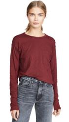 Rag Bone Jean The Cropped Long Sleeve Tee