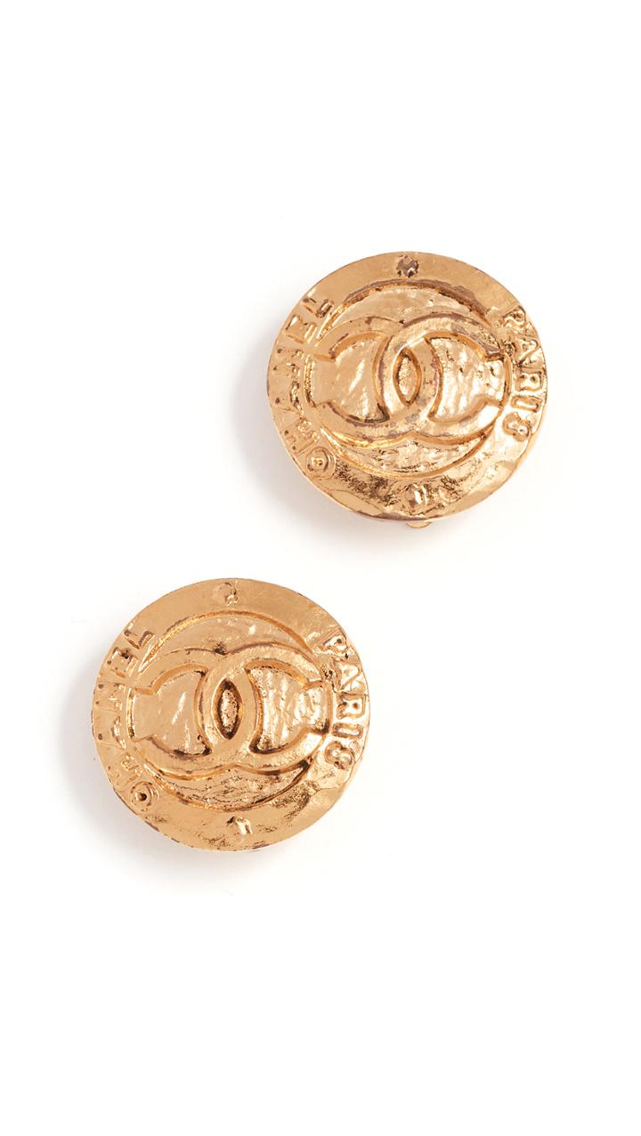 What Goes Around Comes Around Chanel Paris Round Earrings