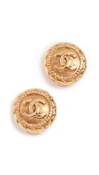 What Goes Around Comes Around Chanel Paris Round Earrings