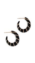 Alison Lou 14k Petite Stripes Hoop Earrings