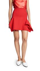 Dion Lee Double Wool Miniskirt With Box Ruffles