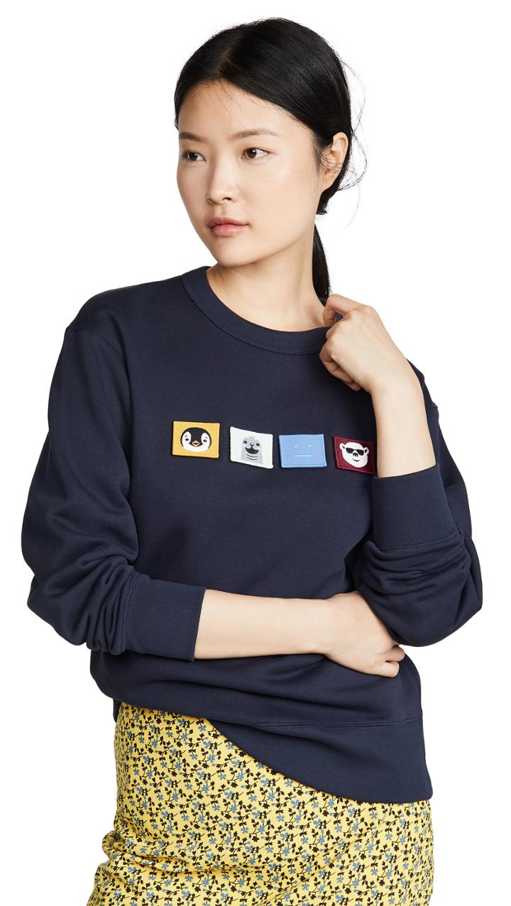 Acne Studios Faircro Animal Face Sweatshirts