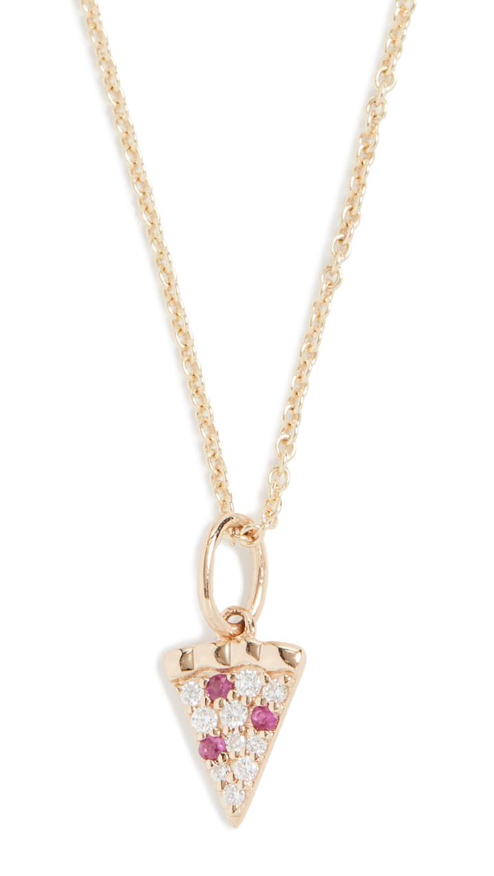 Sydney Evan 14k Gold Pizza Slice Necklace