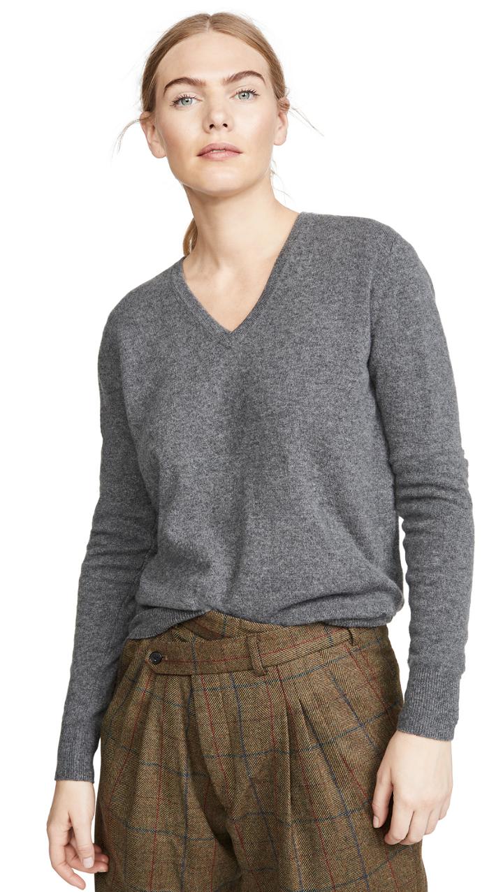 Naadam V Neck Cashmere Pullover