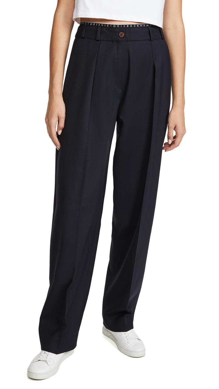 Victoria Victoria Beckham Logo Detail Trousers