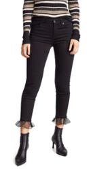 7 For All Mankind The Ankle Skinny Jeans With Organza Hem