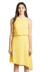 Halston Heritage High Neck Tie Back Gown