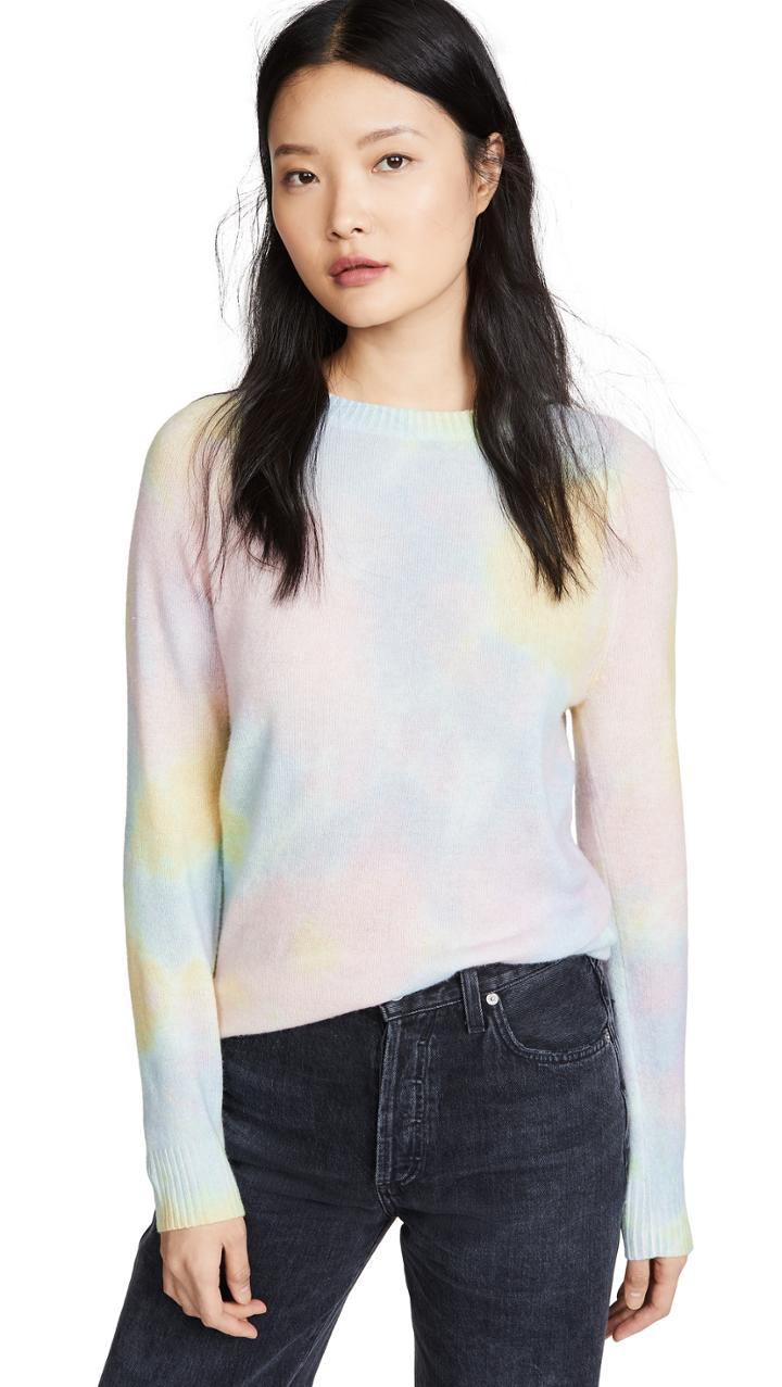 Autumn Cashmere Cashmere Splotch Print Sweater