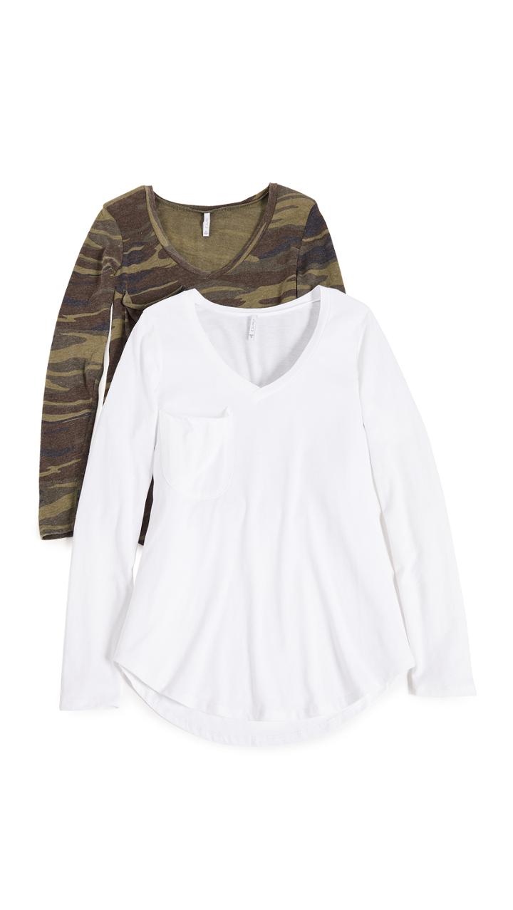 Z Supply Camo Solid Tee Two Pack