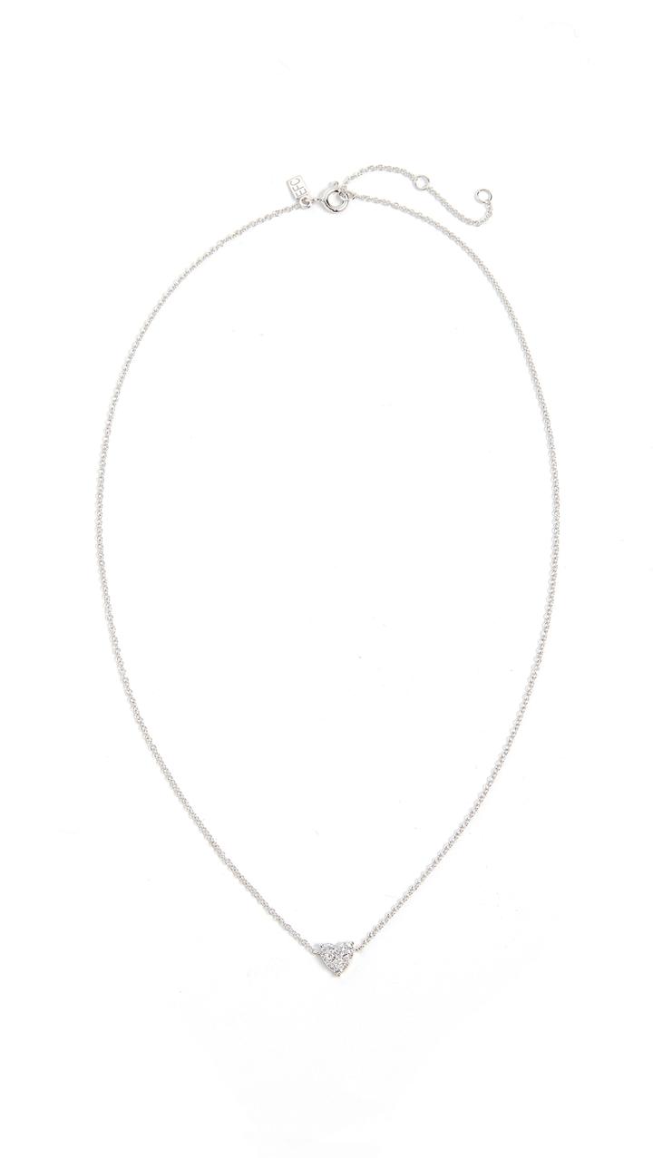 Ef Collection 14k Full Cut Diamond Heart Necklace
