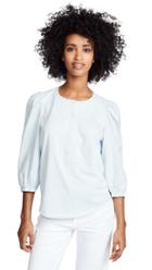 La Vie Rebecca Taylor Poplin Button Up Top