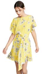 Alice Olivia Ellamae Drop Shoulder Ruffle Sleeve Dress