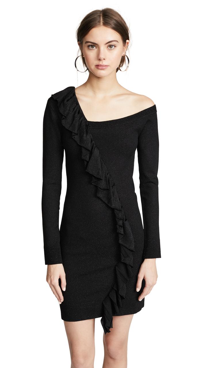 Joostricot One Shoulder Metallic Dress