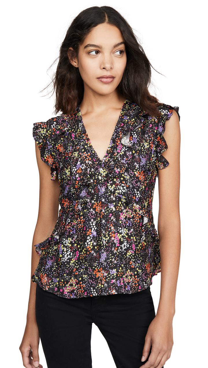 Derek Lam 10 Crosby Sleeveless Ruffle Top