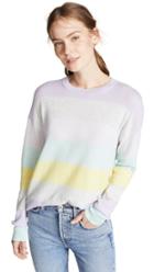 Autumn Cashmere Cashmere Rainbow Stripe Boyfriend Sweater