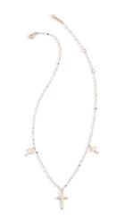 Lana Jewelry 14k Triple Cross Necklace