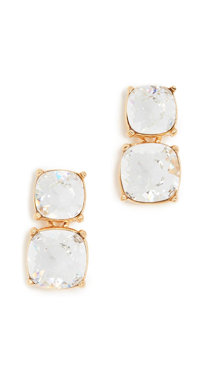 Kenneth Jay Lane Square Stone Earrings