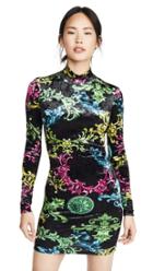 Versace Jeans Couture Printed Long Sleeve Dress