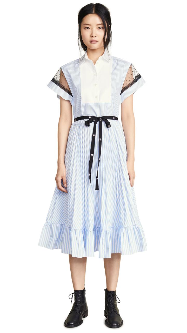 Red Valentino Pleated Shirtdress