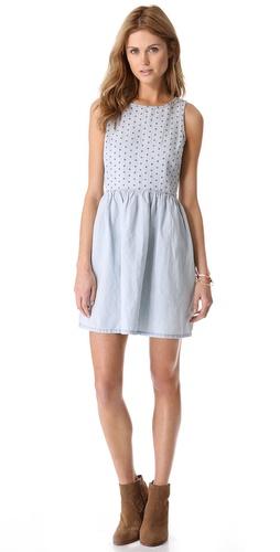 Madewell Chambray Eyelet Dress