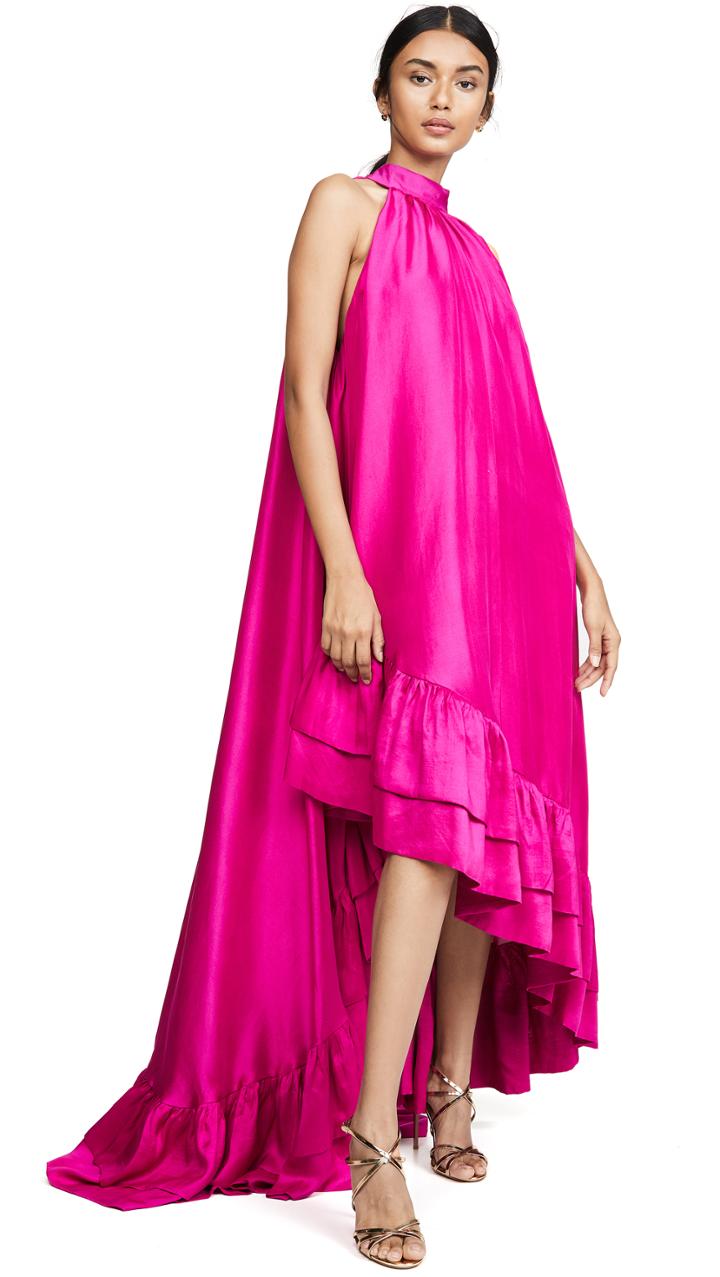 Azeeza Lucas High Neck Asymmetrical Dress