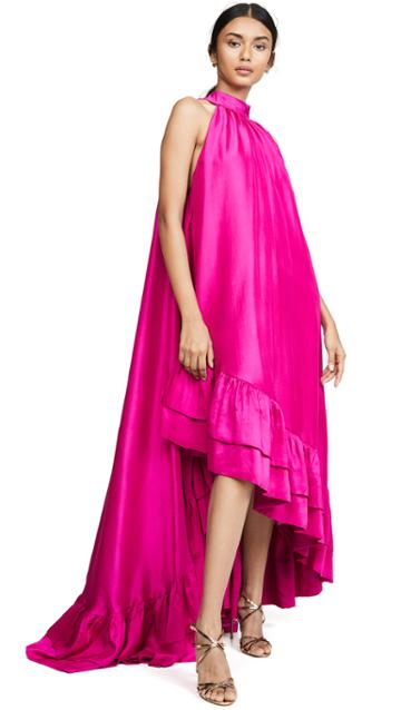Azeeza Lucas High Neck Asymmetrical Dress