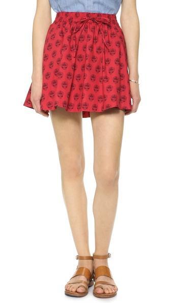 Madewell Turntable Skirt - Red Snapper