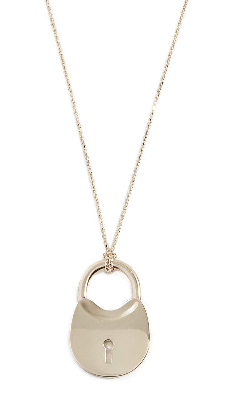 Tory Burch Surreal Lock Pendant Necklace