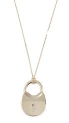 Tory Burch Surreal Lock Pendant Necklace