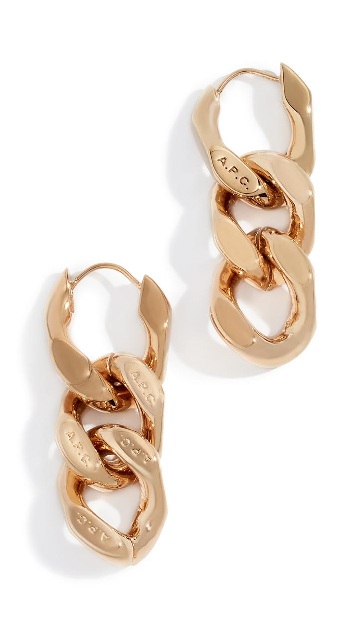 A P C D Oreilles Gravure Earrings