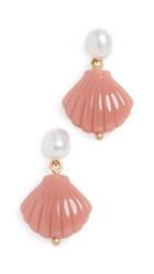 Madewell Imitation Pearl Clam Shell Earrings