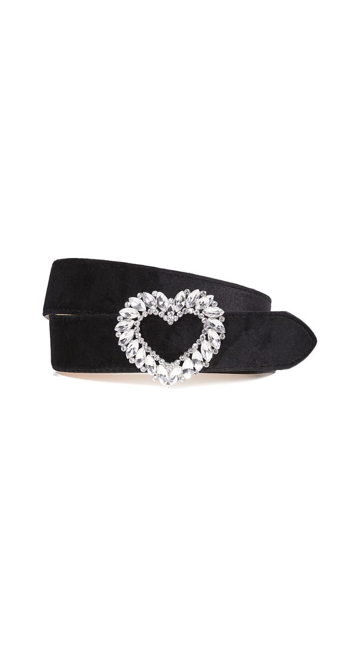 Kate Spade New York Velvet Heart Buckle Belt