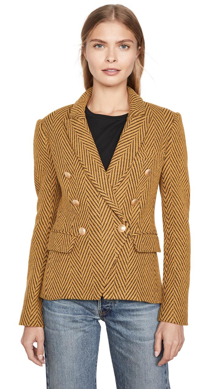 L Agence Kenzie Double Breasted Blazer
