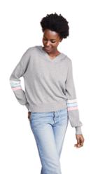 Spiritual Gangster Stripe Mia Hooded Sweater