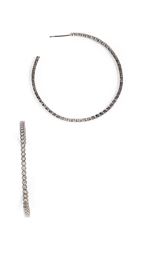 Theia Jewelry Bezel Hoop Large Earrings
