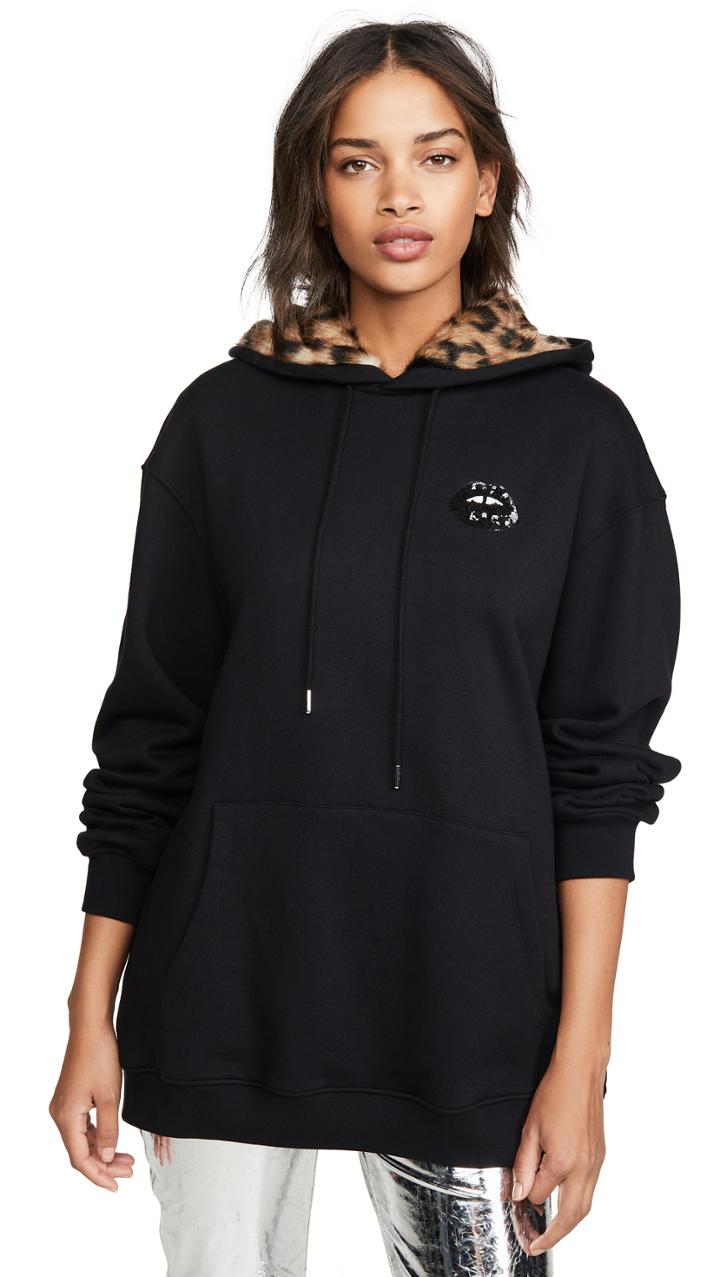 Markus Lupfer Erin Leopard Faux Fur Hoodie