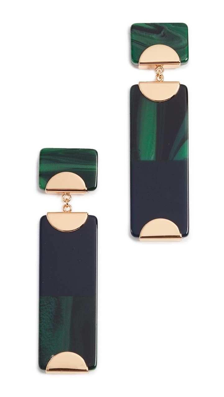 Tory Burch Resin Colorblock Drop Earrings