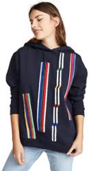 Etre Cecile Chenille Stripes Oversized Hoodie