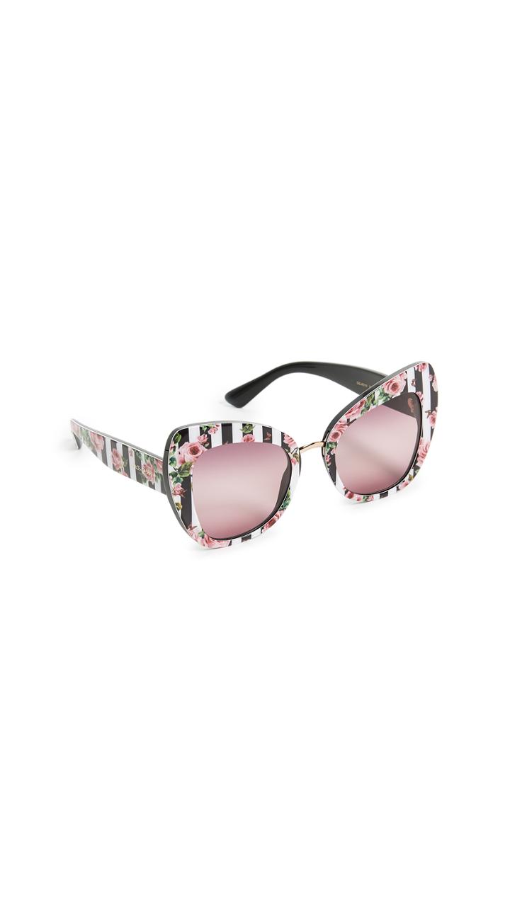 Dolce Gabbana Rose Cat Eye Sunglasses