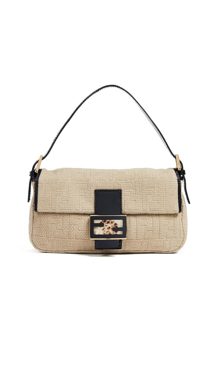 What Goes Around Comes Around Fendi Canvas Baguette Bag