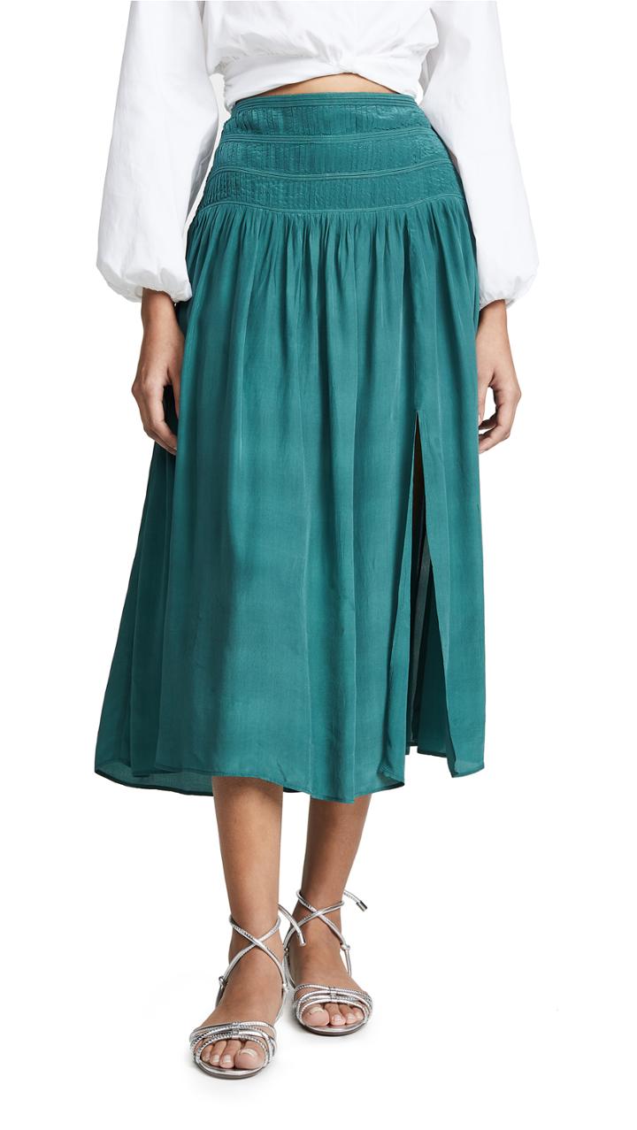 Sea Hemmingway Micro Pleated Midi Skirt