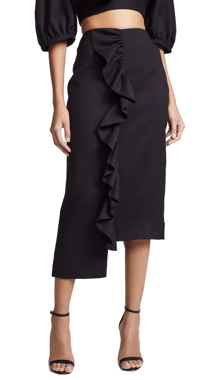 Edit Frill Step Hem Skirt