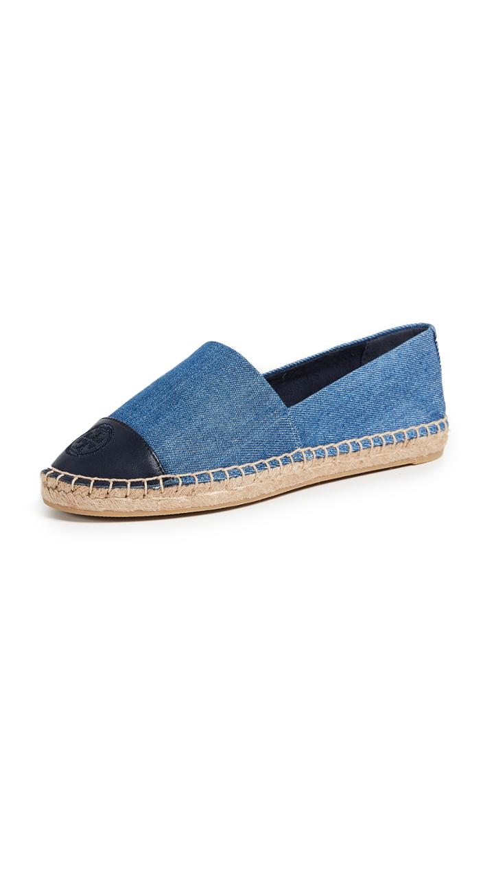 Tory Burch Denim Flat Espadrilles