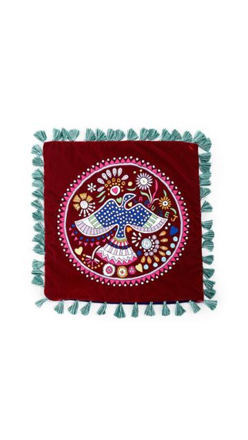 La Double J Velvet Embroidery Cushion Case