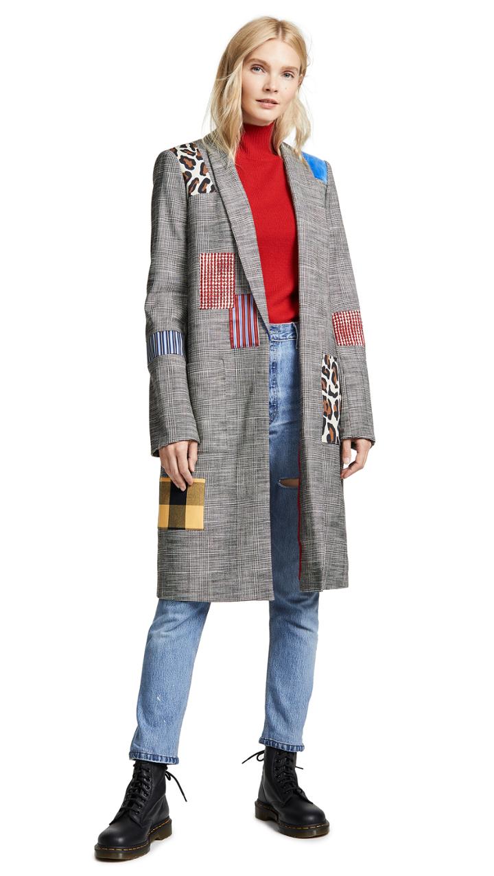 Alice Olivia Kylie Patchwork Jacket