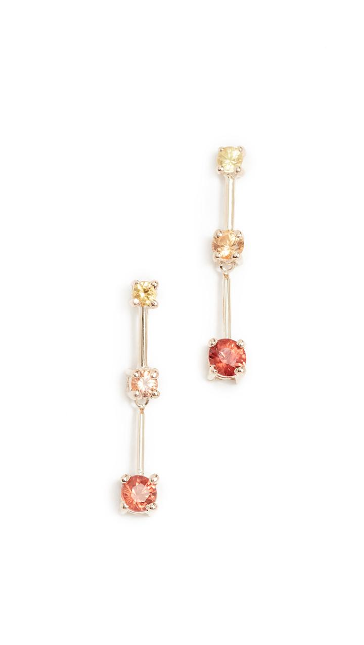 Eden Presley 14k Gold Shades Tourmaline Earrings
